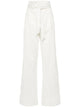 Max Mara Cotton And Silk Blend Trousers