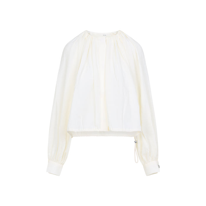 Co Milk White Gathered Shirt