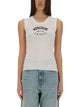 Moschino Jeans Knit Top With Inlay Logo