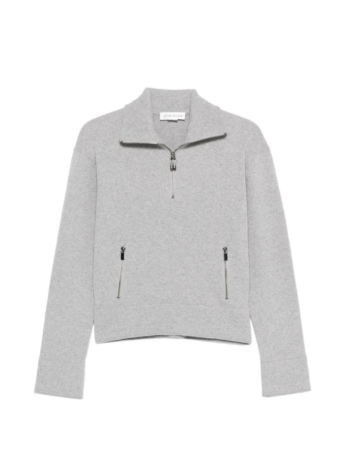 Victoria Beckham Half-Zip Milano Wool Blend Jumper