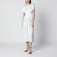 Victoria Beckham Blaire Dress With Gathered Waist In Aloe Colour