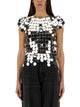 Rabanne Top "The Iconic Silver Sparkle Discs"