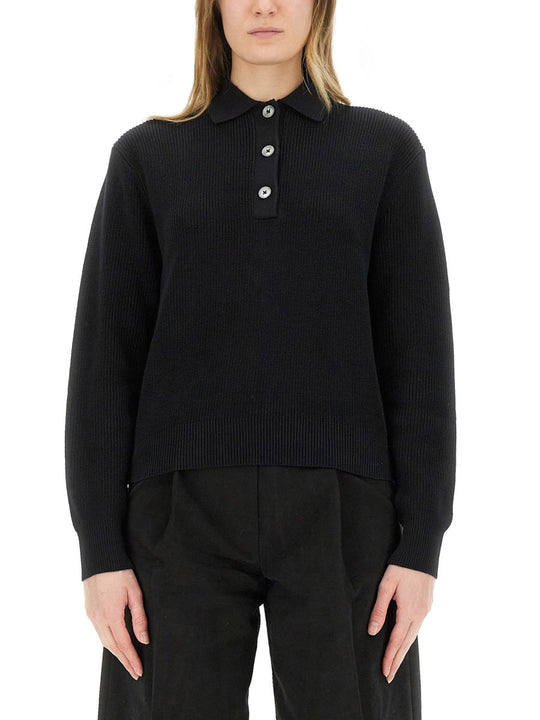 Studio Nicholson "Chesapeake" Knit Polo Shirt