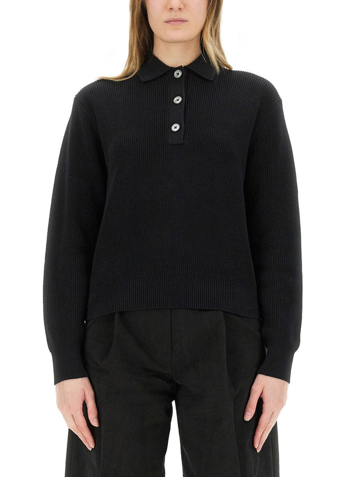 Studio Nicholson "Chesapeake" Knit Polo Shirt