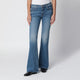 Mother The Jinx Heel Bootcut Jeans In Medium Blue Denim