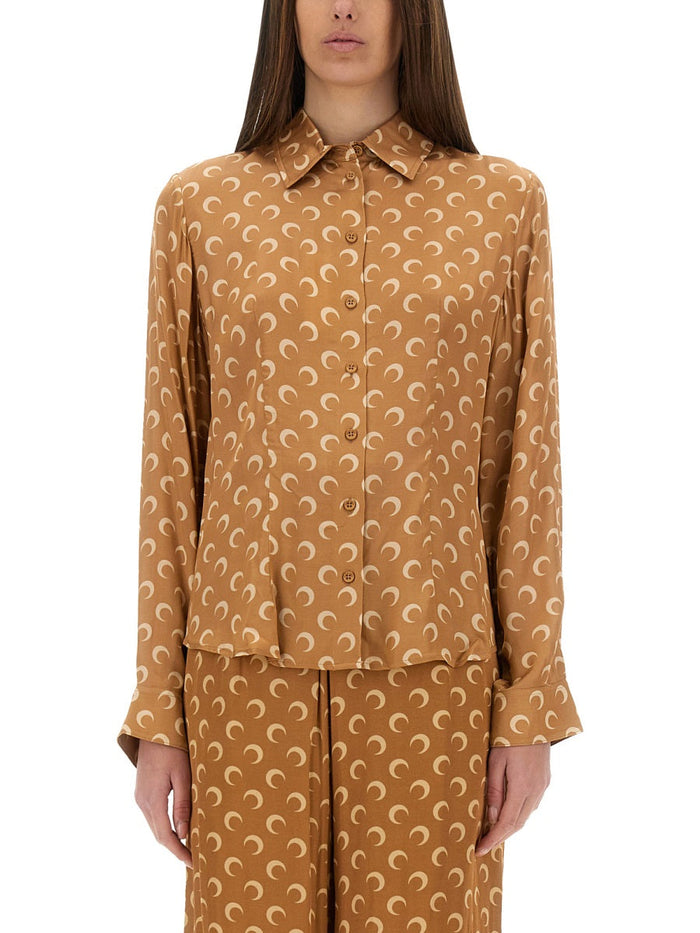 Marine Serre "Moon" Satin Shirt