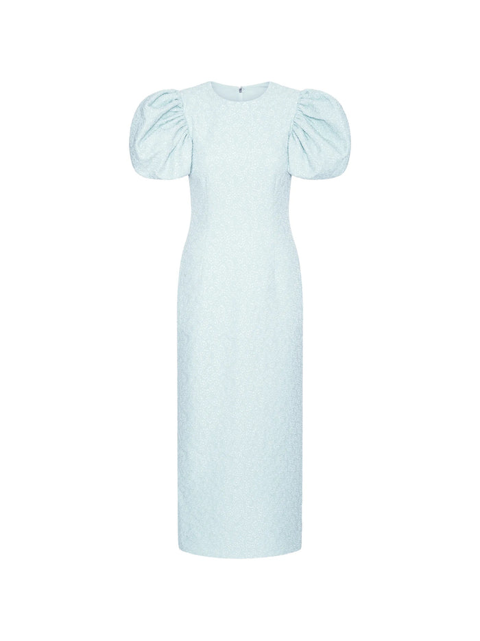 Rotate Birgerchristensen Puffy Jacquard Midi Dress