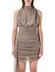 Rotate Birgerchristensen Rotate Ruched Chiffon Halterneck Top
