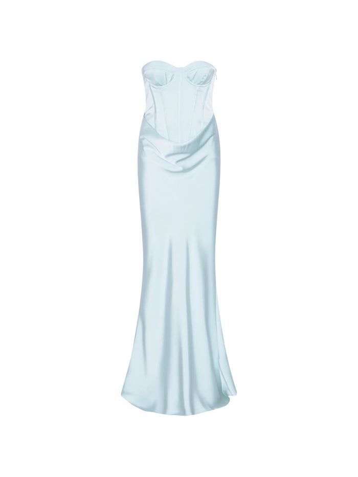 Rotate Birgerchristensen Satin Corset Maxi Dress