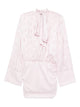 Rotate Birgerchristensen Rotate Pink Floral Jacquard Mini Dress
