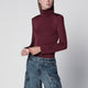 Rotate Birgerchristensen Burgundy Scarfdetail Top