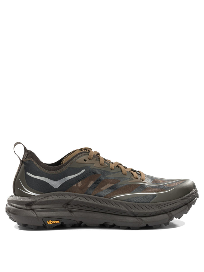 Hoka One One Brown Fabric Sneakers
