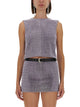 Self-Portrait Metal Mesh Top
