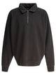 Stussy Washed Black Cotton Blend Sweatshirt