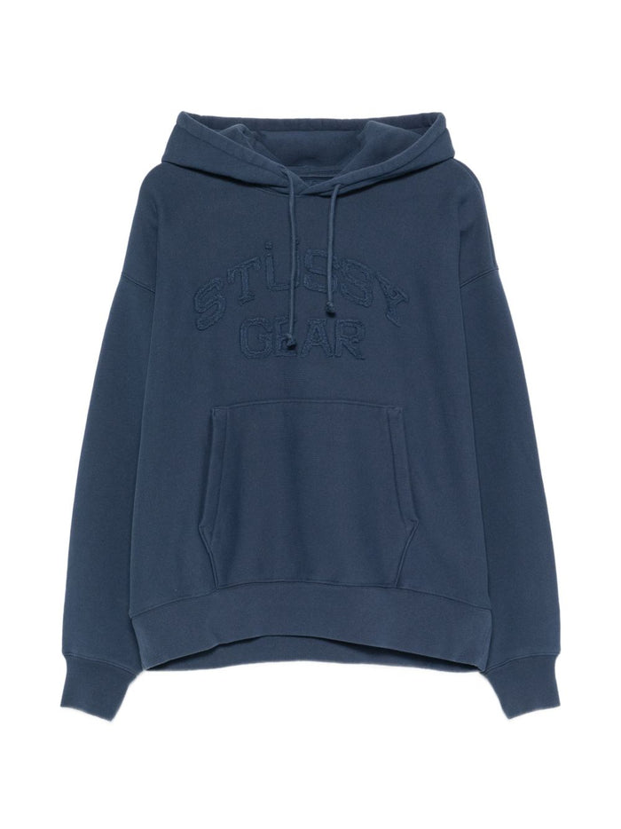 Stussy Blue Linen-Cotton Sweater