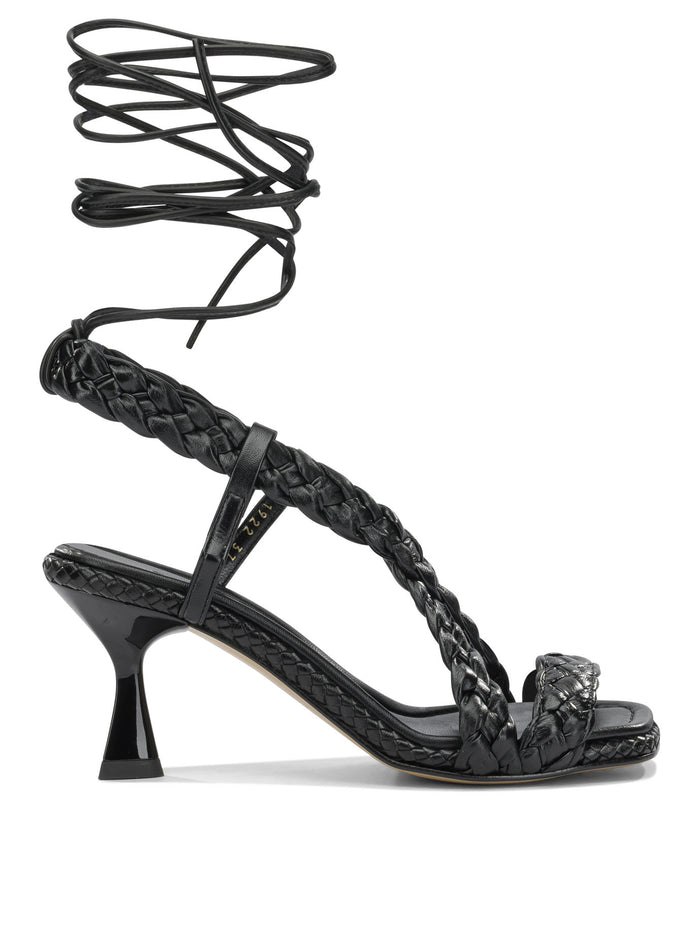 Pons Quintana Black Cow Leather Sandals
