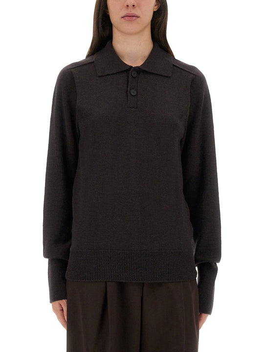 Studio Nicholson "Inverness" Shirt With Polo Collar