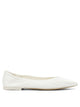 Pomme D'or White Leather Leatehr Rubber Ballerinas