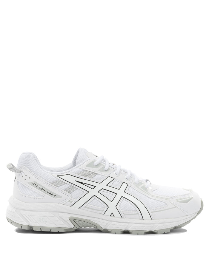 Asics White Mesh Rubber Sneakers