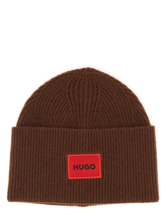 Hugo Beanie Hat With Logo