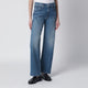 Mother The Mid Rise Lasso Sneak Jeans In Midblue Wash