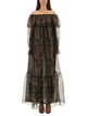 Saint Laurent Silk Lurex Creponne Dress