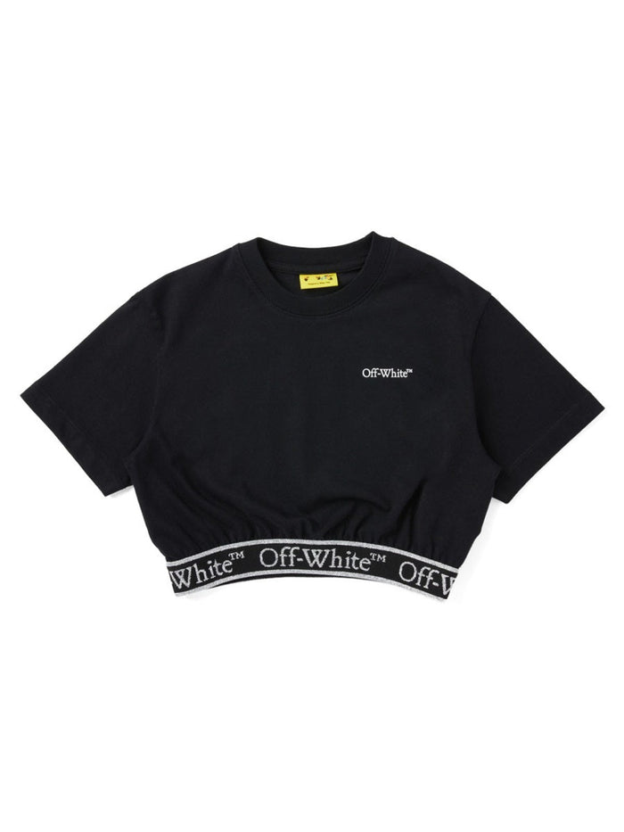 Off-White Crop T-Shirt With Logo