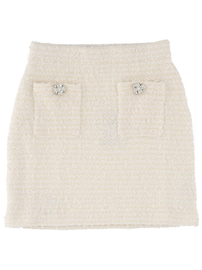 Self-Portrait Wool Miniskirt