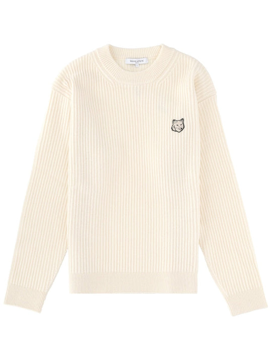 Maison Kitsuné Ribbed Knit With Fox Patch