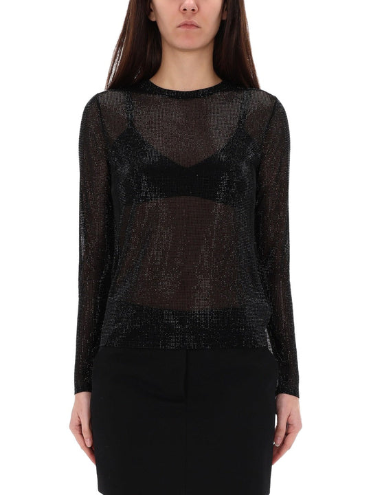 Michael By Michael Kors Top With Rhinestones