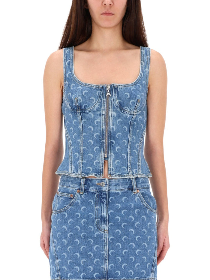 Marine Serre Top "Bustier"