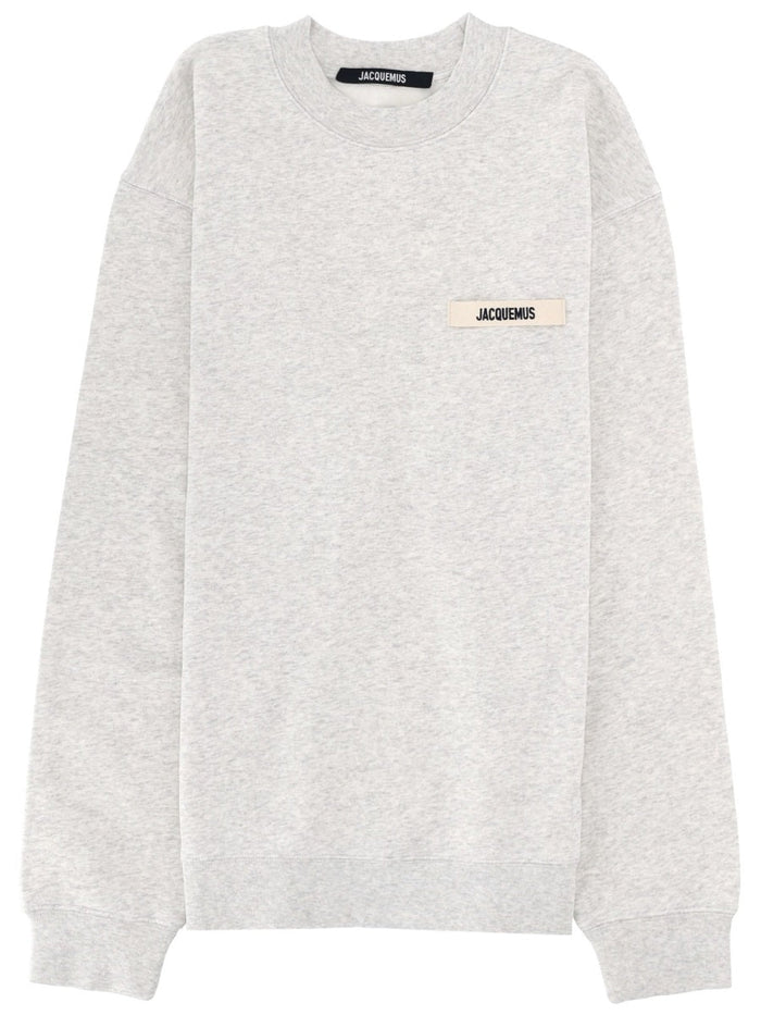 Jacquemus Felpa Con Logo In Gros-Grain