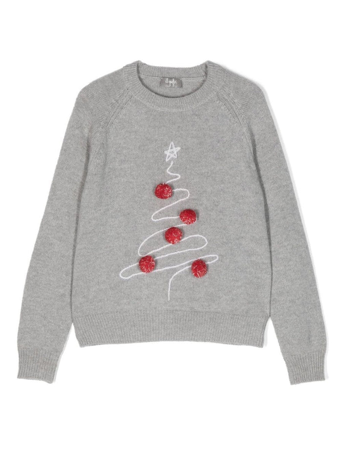 Il Gufo "Christmas Tree" Choker Pullover