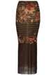 Jean Paul Gaultier Long Skirt With "Mariniere Grape" Print