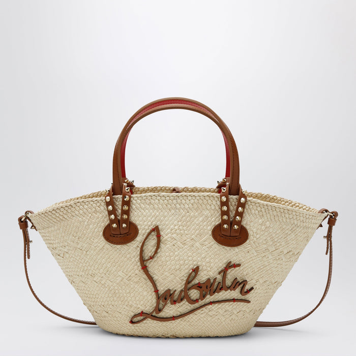 Christian Louboutin Raffia And Calf Leather Tote Bag Cabata Small