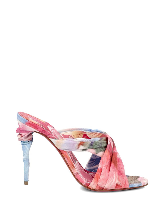 Christian Louboutin Affabula Peony Print Mules