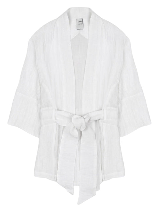 120% Lino Giacca Kimono In Lino