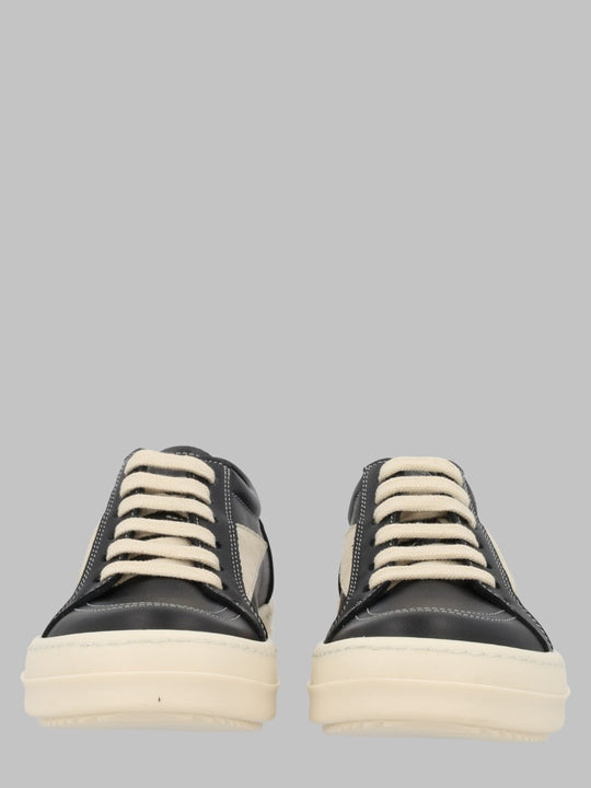 Rick Owens Scarpe In Pelle - Vintage Sneaks Black/Milk/Milk