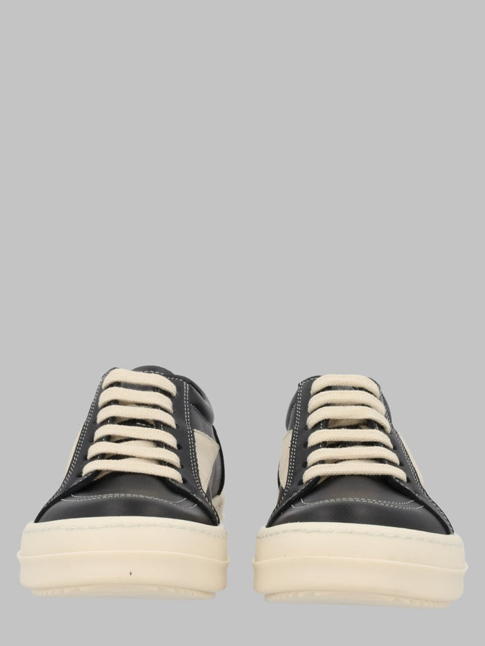 Rick Owens Scarpe In Pelle - Vintage Sneaks Black/Milk/Milk