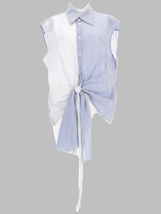 Mrz Camicia Smanicata In Cotone Misto Seta