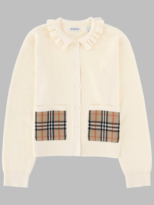 Burberry Cardigan Con Tasche Ricamate