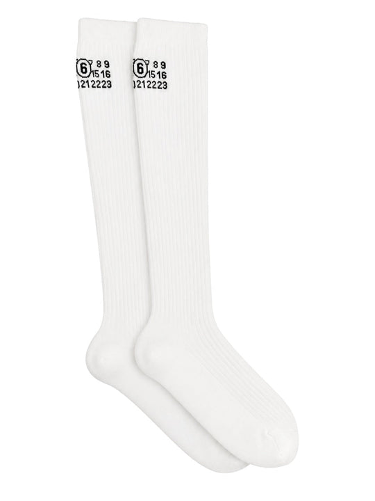 Mm6 Maison Margiela Calzini Alti Con Logo