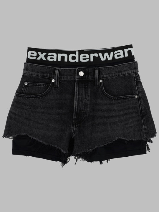 Alexander Wang Shorts In Denim Con Logo