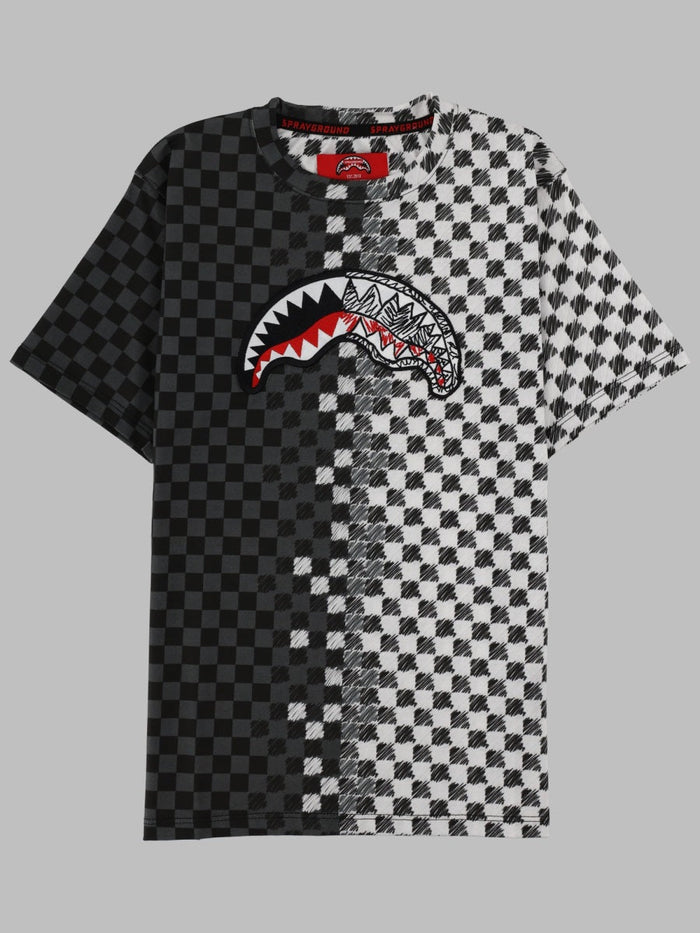 Sprayground Checkered Sketch Regular T-Shirt
