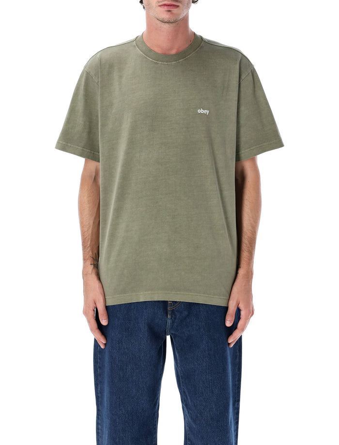 Obey Obey Lowercase Pigment Dyed Cotton T-Shirt