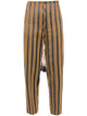 Forte Forte Gold Wool Satin Stripe Pants