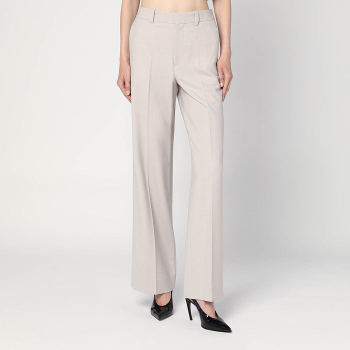 Victoria Beckham Pumice-Coloured Trousers In Wool Blend