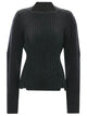 Victoria Beckham Ribbed Jumper In Merino Wool