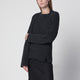Victoria Beckham Ribbed Sweater In Burgundy Wool And Cashmere