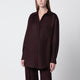 Victoria Beckham Virgin Wool Flannel Shirt In Acai
